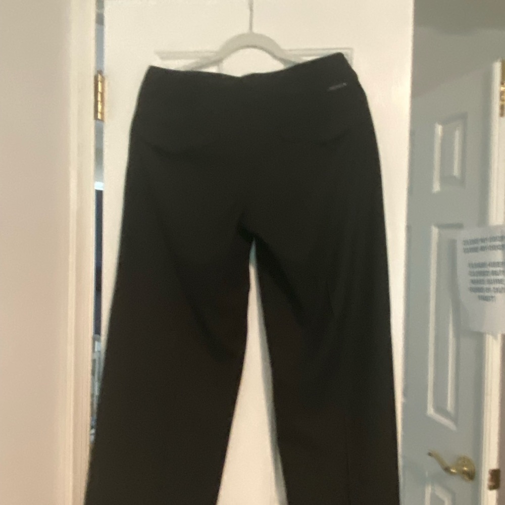 Black straight pants cotton with a bit of stretch.